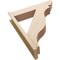 Ekena Millwork 8-in W x 36-in D x 44-in H Funston Slat Rough Cedar Woodgrain TimberThane Outlooker, Primed Tan OUTUR080X36X44FST24RCPR - alternate 2